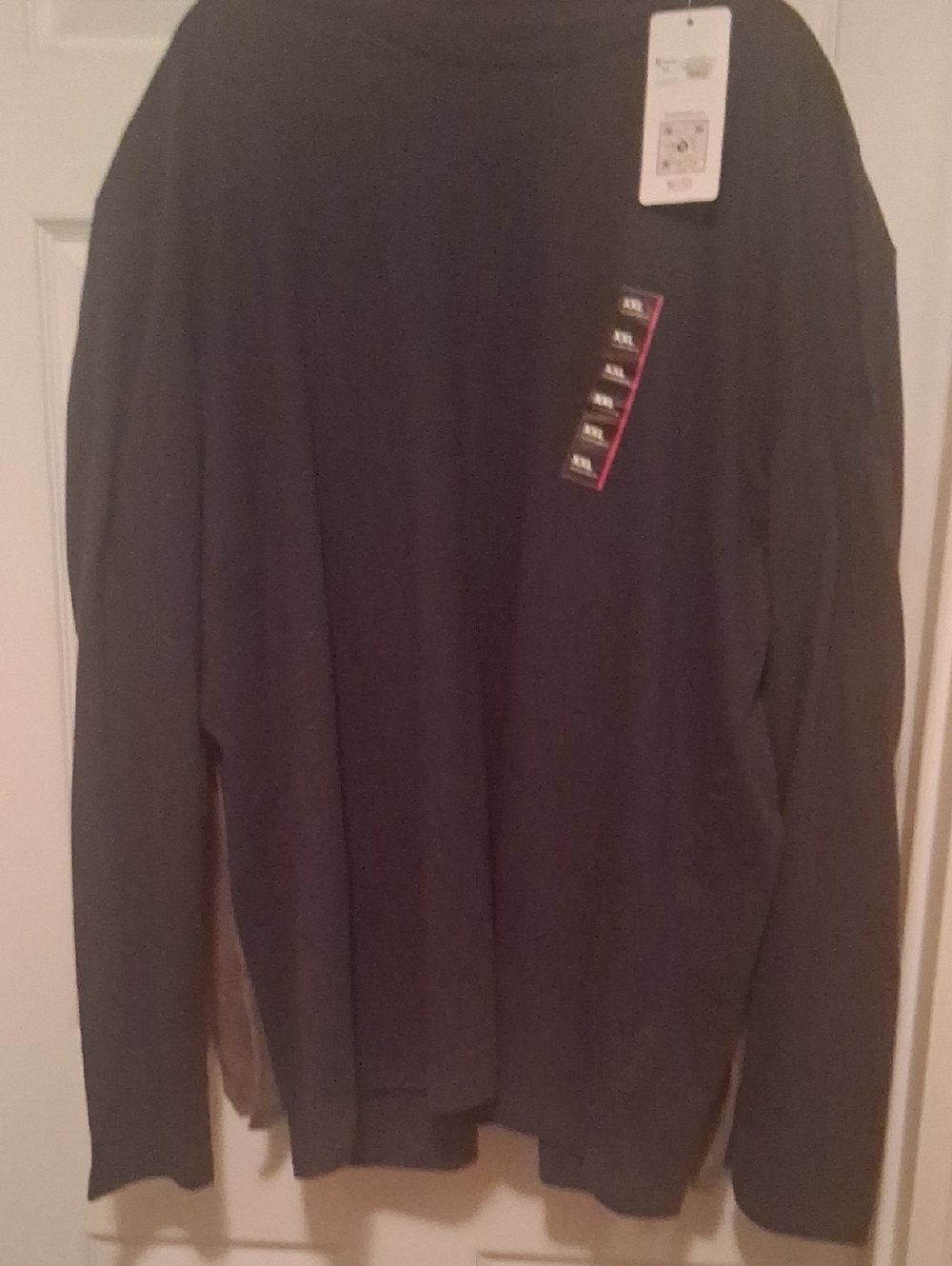 Men's Long-Sleeve Crewneck Tshirt- Blue. XXL